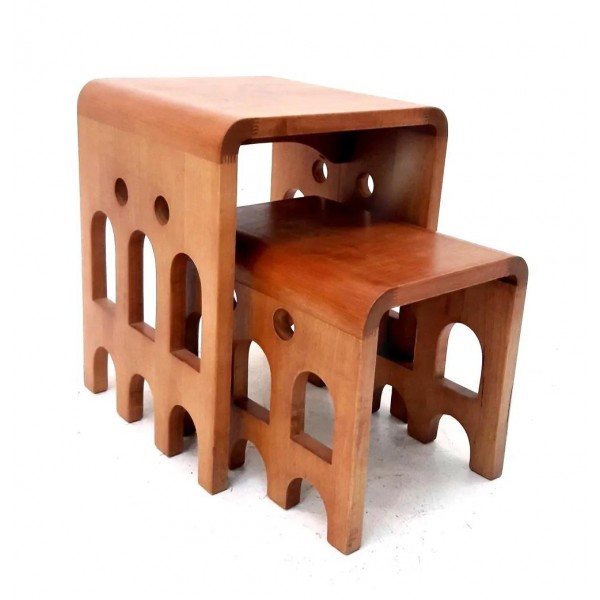 Banco Lapinha em Madeira Maciça - 28x35x35 - Design Autoral Brasileiro