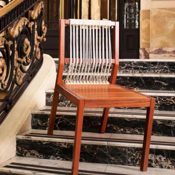 Cadeira Lanati encosto Corda - madeira maciça Jatobá