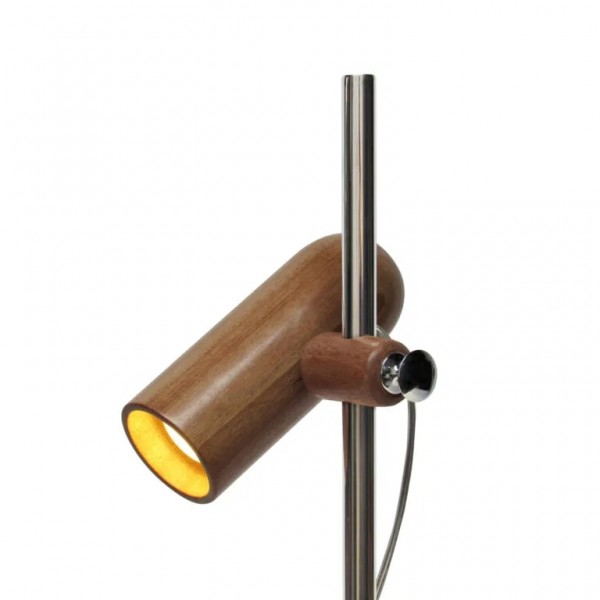 Luminária de Mesa Solon - Madeira Maciça Jequitibá - Bivolt - 16x51x16 - Design Autoral Brasileiro