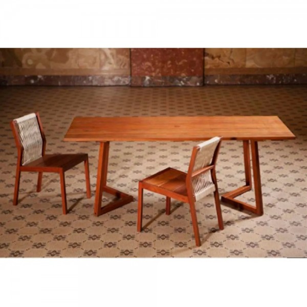 Mesa de Jantar  Lanati - retãngular - madeira maciça Jatobá