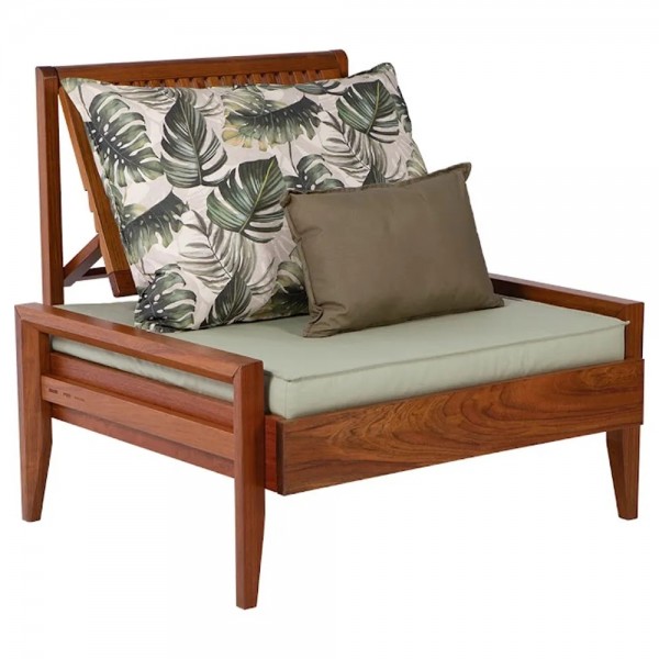 Poltrona Mood braços baixos - Madeira Maciça em  Jatobá