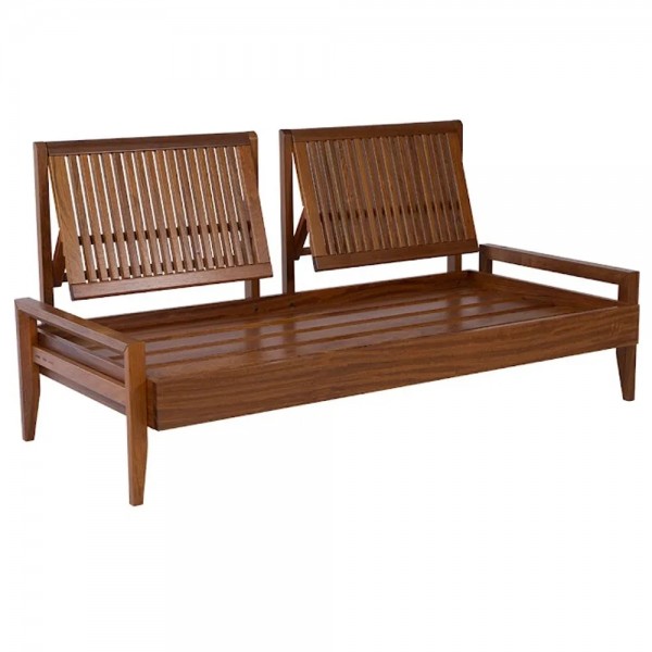 Sofá Mood braços baixos - Madeira Maciça em  Jatobá