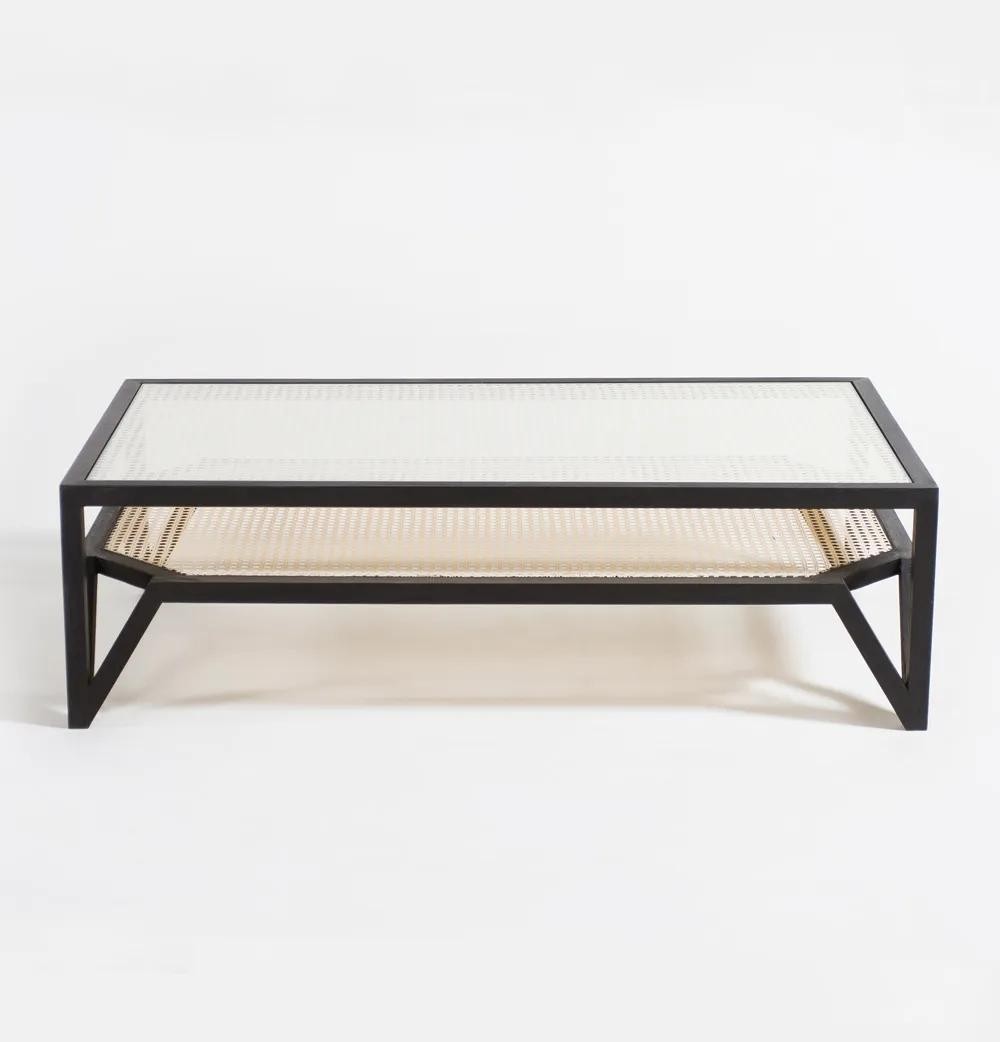 Mesa de Centro Moiré Ebanizada