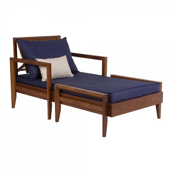 Chaise Mood braços altos e baixos - Madeira Maciça em Jatobá