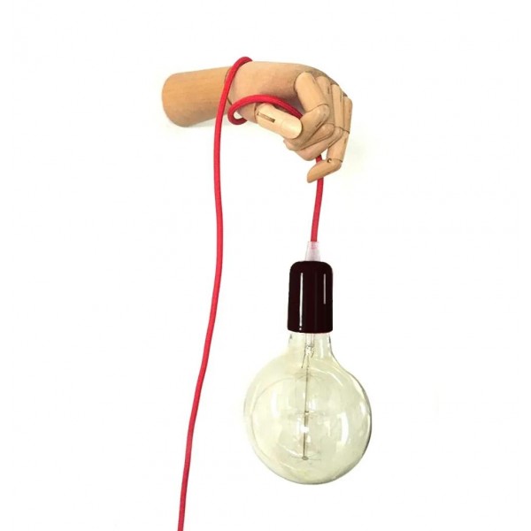 Luminária Libras Vermelha - Articulada - 25x12 - Design Autoral Brasileiro