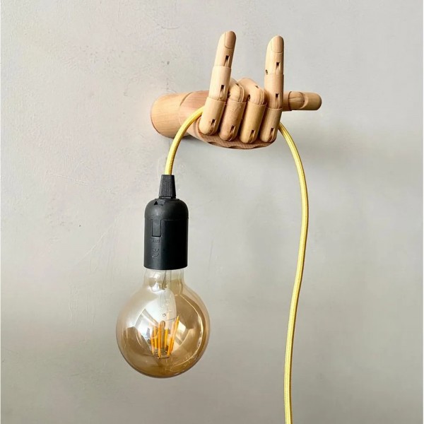 Luminária Libras Amarela - Articulada - 25x12 - Design Autoral Brasileiro