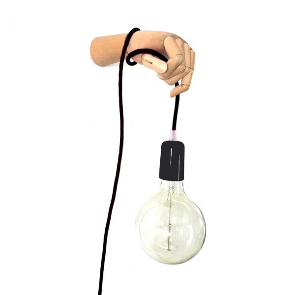 Luminária Libras  Preta - Articulada - 25x12 - Design Autoral Brasileiro