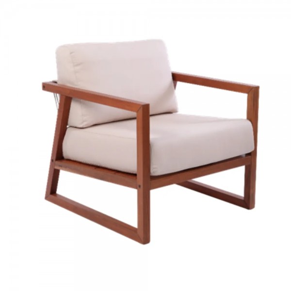 Poltrona Lanati encosto Corda - madeira maciça Jatobá