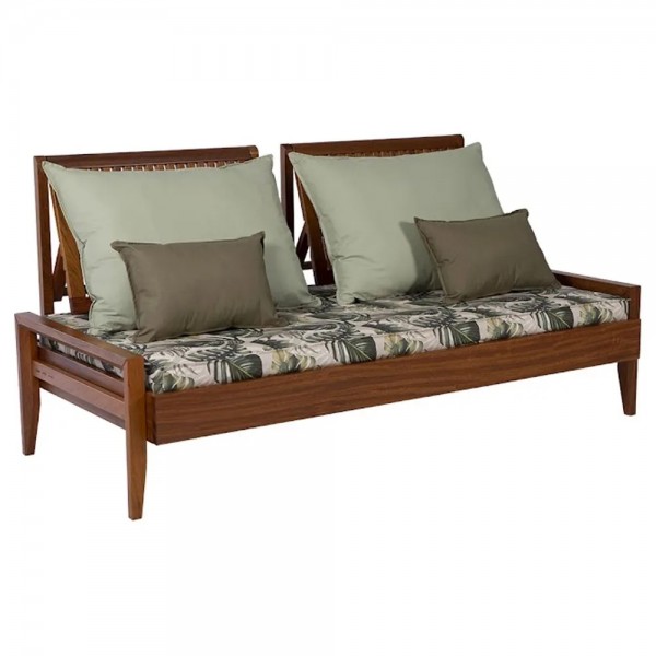 Sofá Mood braços baixos - Madeira Maciça em  Jatobá