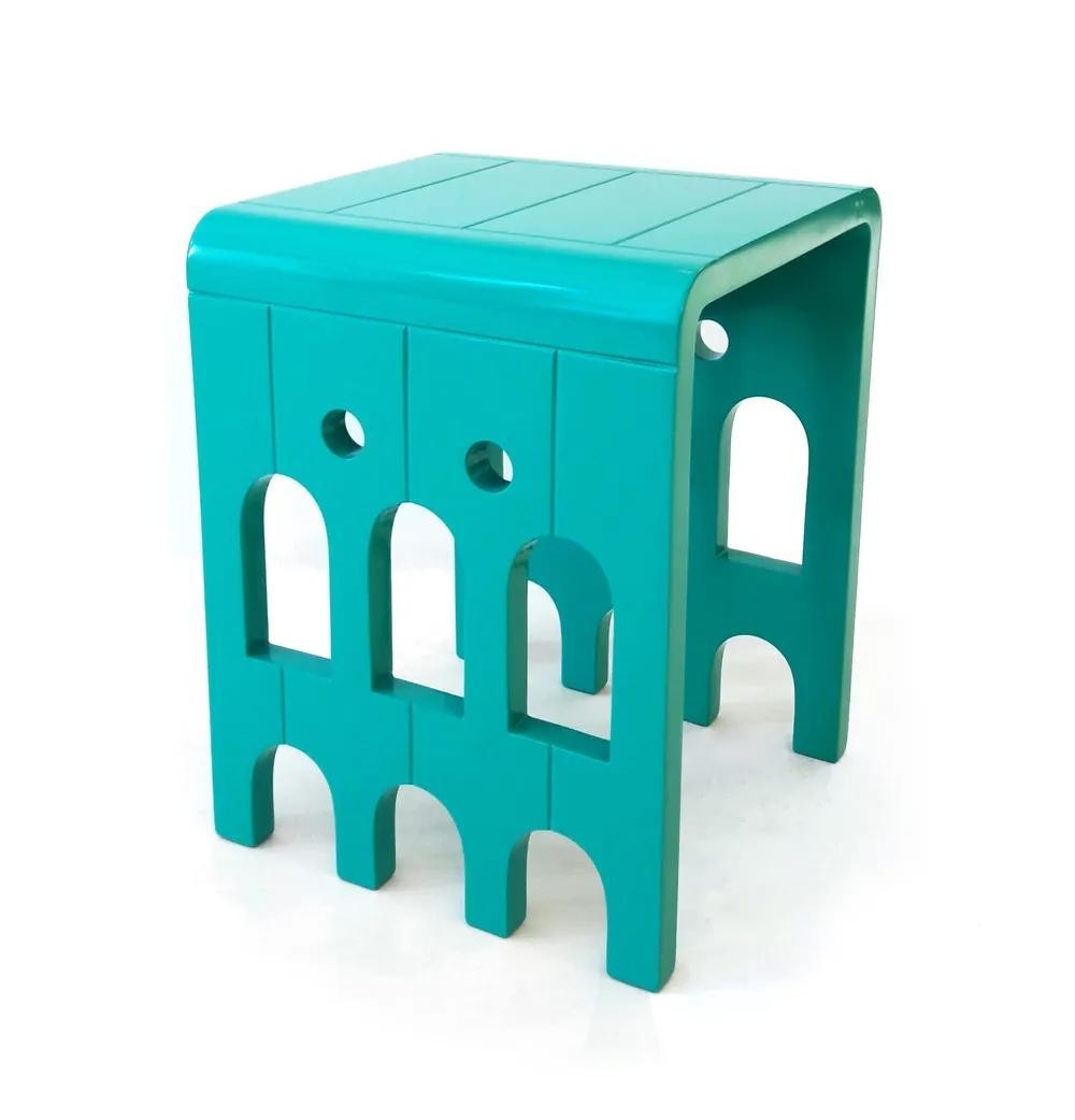 Banco Lapa Laqueado - Madeira - 35x35x45 - Design Autoral Brasileiro