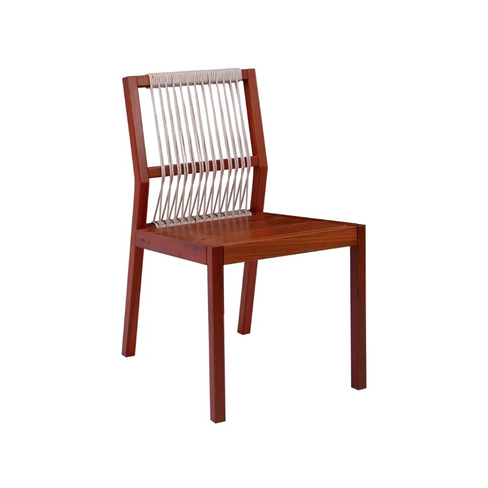 Cadeira Lanati encosto Corda - madeira maciça Jatobá