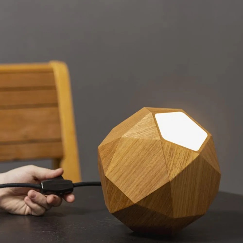 Luminária Icosi de Mesa  - Em Freijó