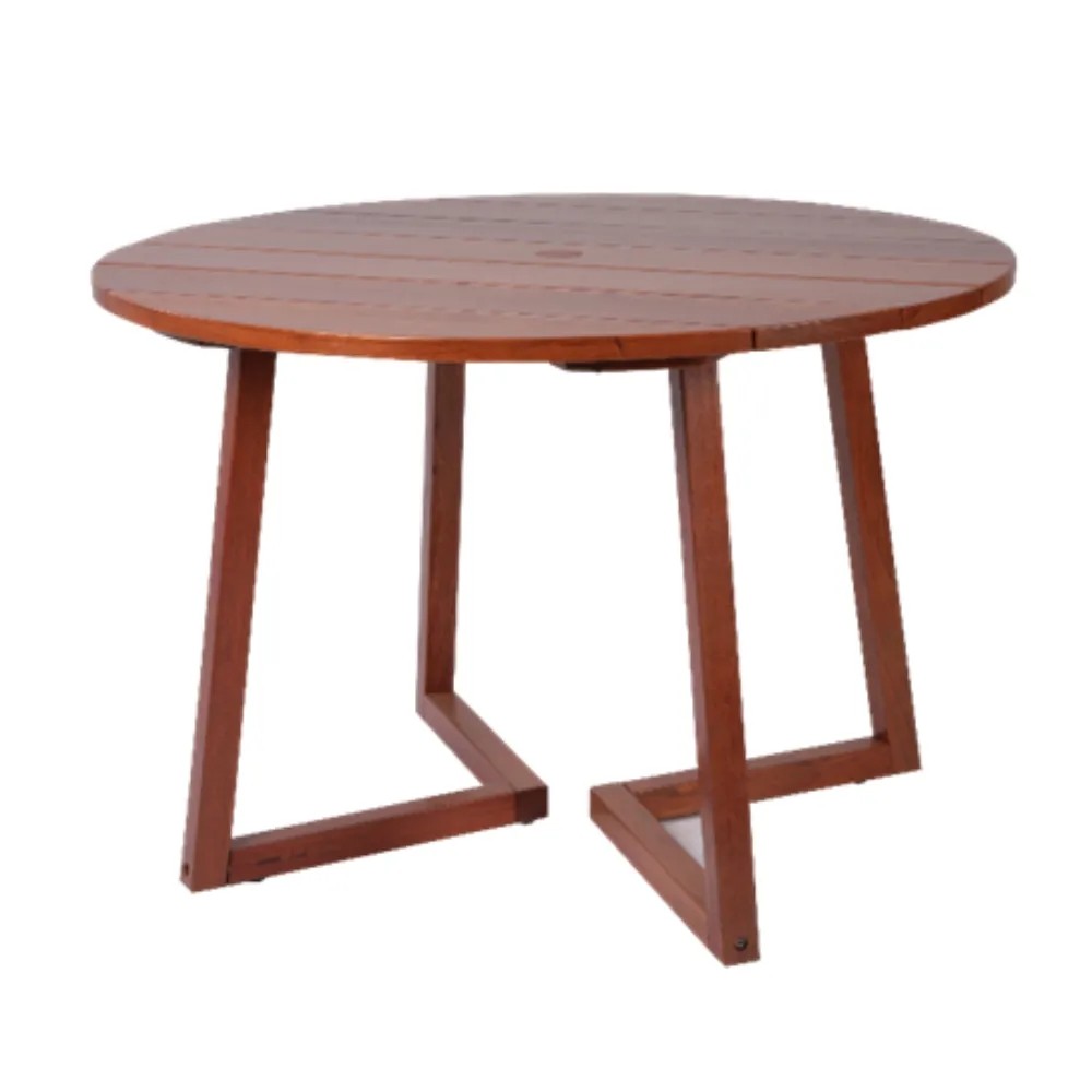 Mesa redonda Lanati - madeira maciça Jatobá