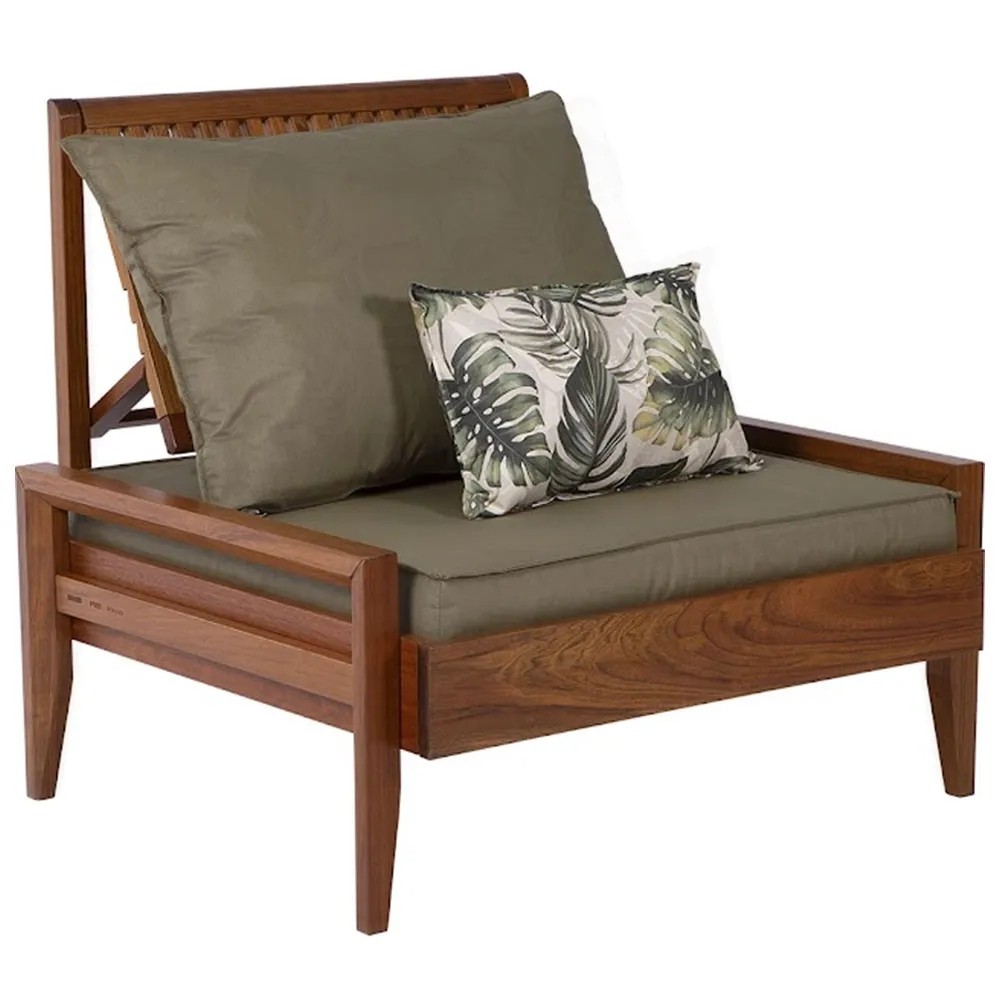 Poltrona Mood braços baixos - Madeira Maciça em  Jatobá