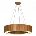 Lustre Pendente de Madeira modelo Anel Fechado 40, 50, 60, 70 ou 80cm